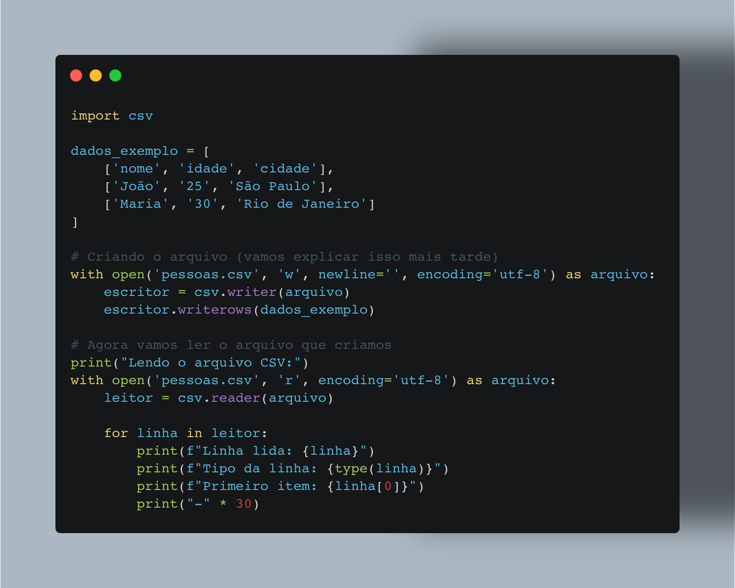 Lendo e Escrendo Arquivos CSV com Python