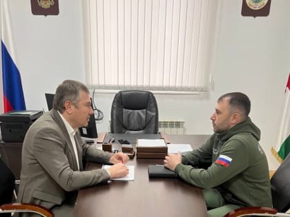 Руслан Мизиев ️встретился с руководителем регионального отделения общественной организации «Офицеры России» в Ингушетии, Русланом Галаевым