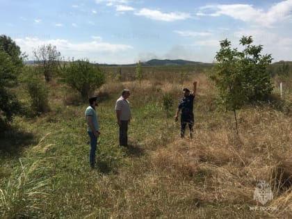 Специалисты противопожарной службы Сунженского района проводят мониторинг пожарной обстановки востока Ингушетии