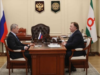 Полпред Ю. Чайка и Глава Ингушетии М-А. Калиматов провели двустороннюю встречу