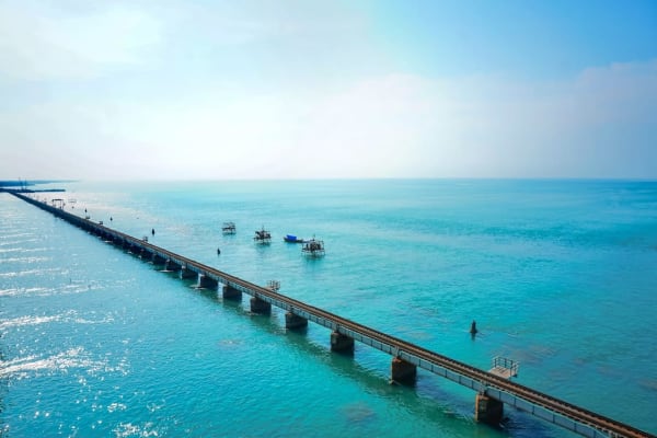 Pamban Bridge Length Rameswaram, Famous Railway Station Rameswaram