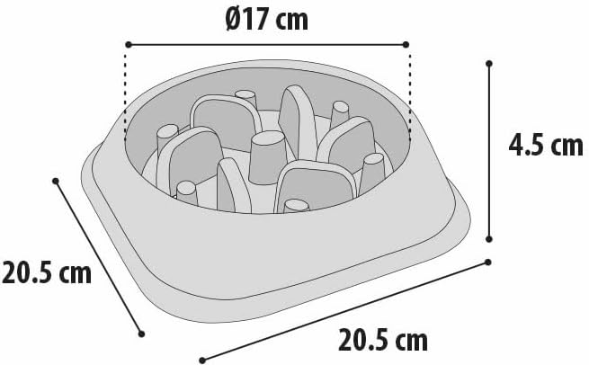 Vue 4 de Flamingo Gamelle Antiglouton Pour
