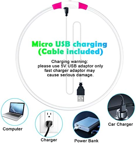 Vue 4 de Auauy Collier Lumineux Led