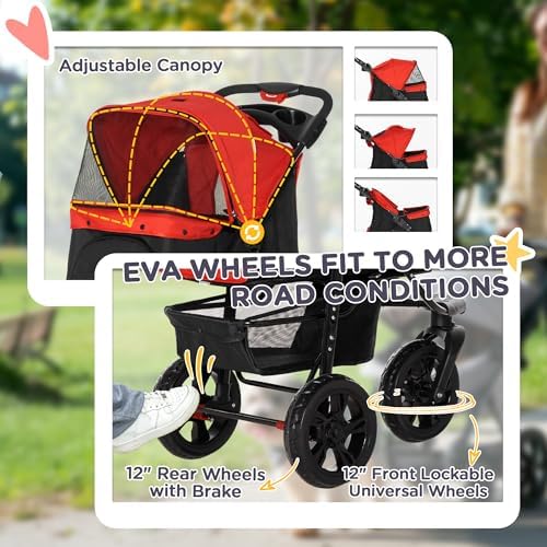 Vue 7 de Pawhut Chariot Pliable Pour