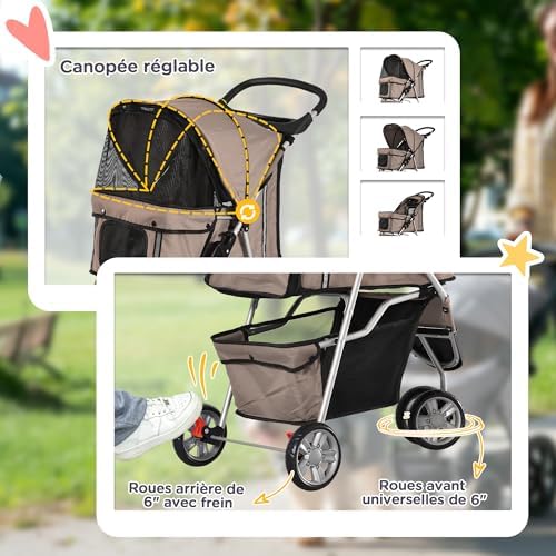 Vue 5 de Pawhut Poussette Buggy Pliable