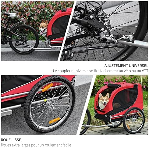 Vue 5 de Homcom Remorque Velo Pour