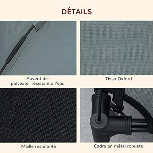 Vue 5 de Pawhut Lit Chien Sureleve