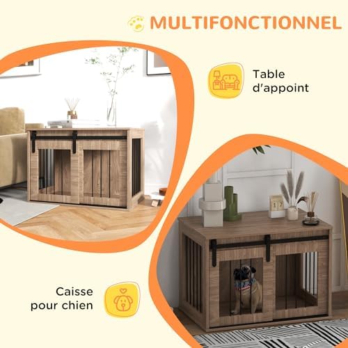 Vue 4 de Pawhut Cage Caisse Niche