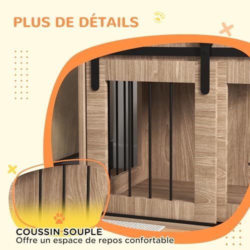Vue 6 de Pawhut Cage Caisse Niche