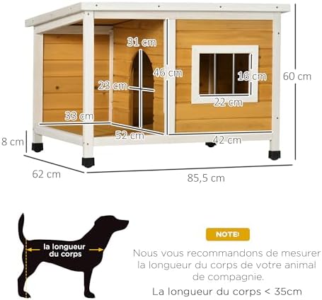 Vue 7 de Pawhut Niche Pour Chien