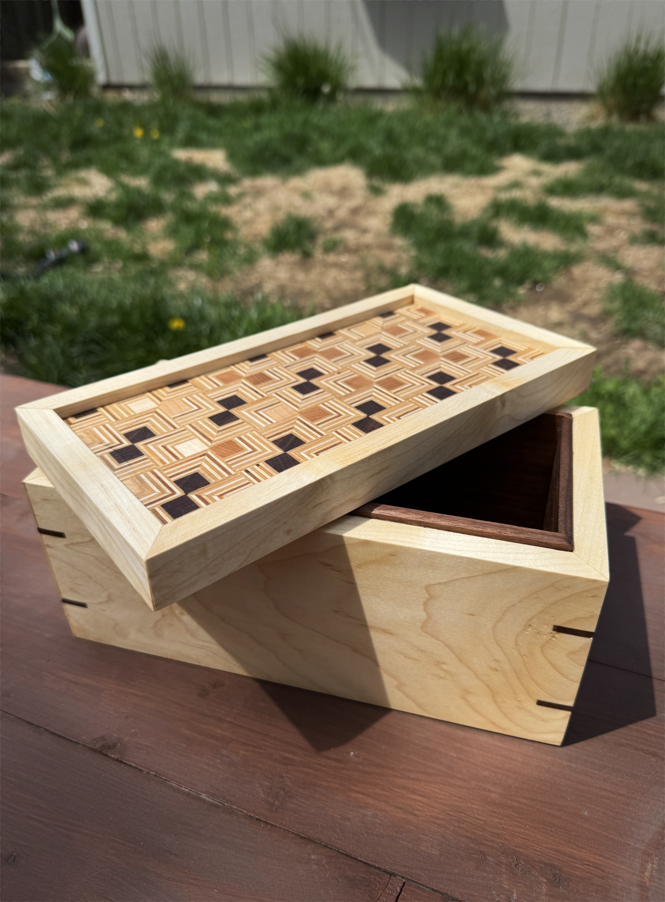 Patterned Plywood Box