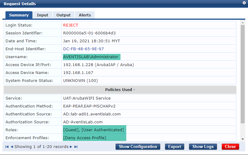 EAPPEAP Authentication With ClearPass And AD AventisTech