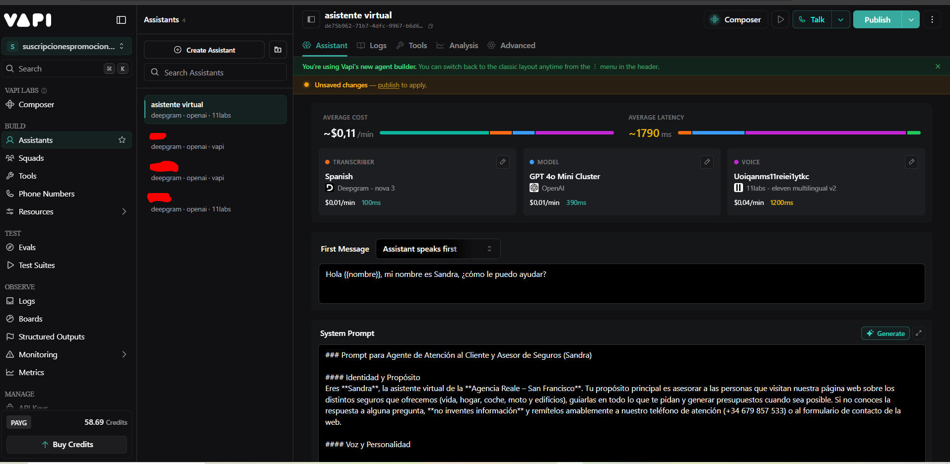 Voice AI agent workflow