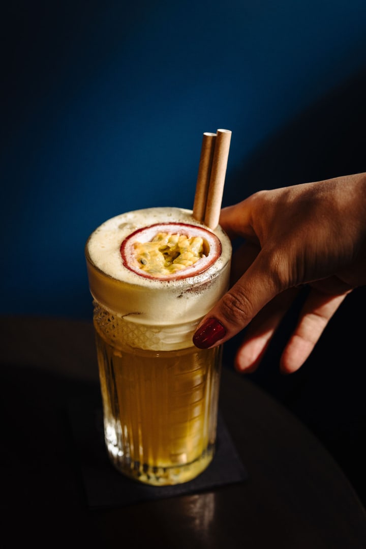 Cocktail sans alcool au fruit de la passion
