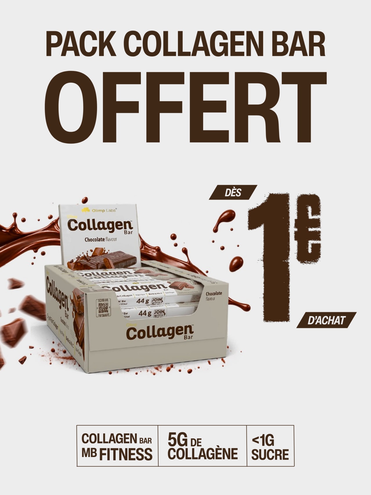 Pack Collagen Bar offert dès 1€ d'achat