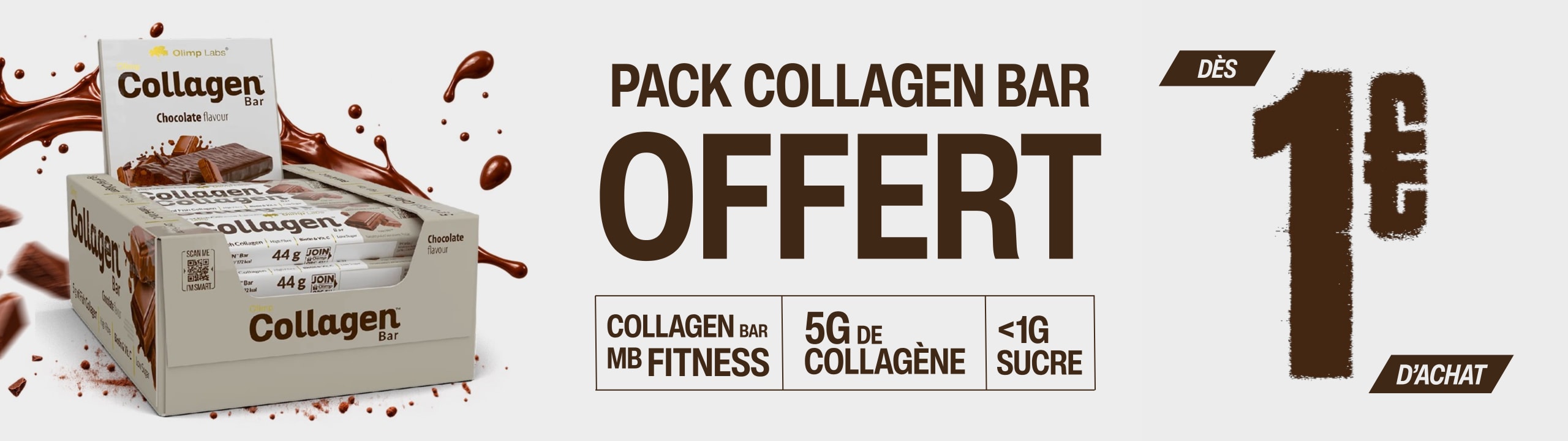 Pack Collagen Bar offert dès 1€ d'achat