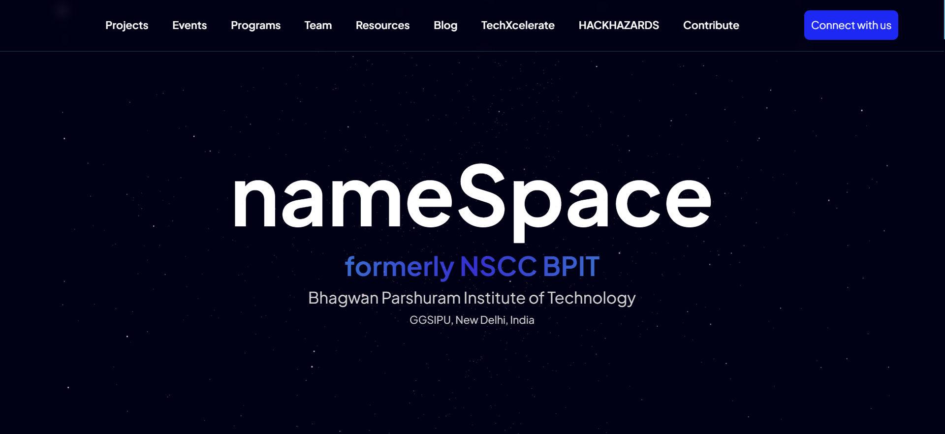 The nameSpace Community Website
