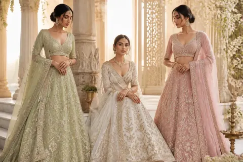 Pastel Palette Guide: Styling Sage, Ivory & Dusty Rose Lehengas for 2026 Weddings