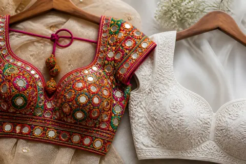 2026 Designer Blouse Trends: From Kutch Mirror-Work to Minimalist Chikankari