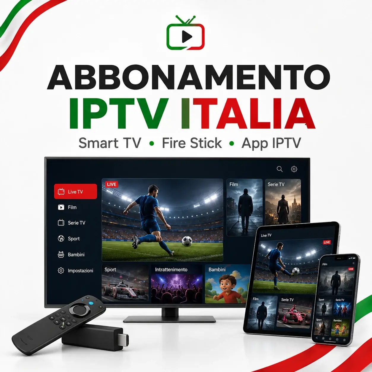IPTV Abbonarsi in Italia | Italia IPTV Premium 4K UHD 2026