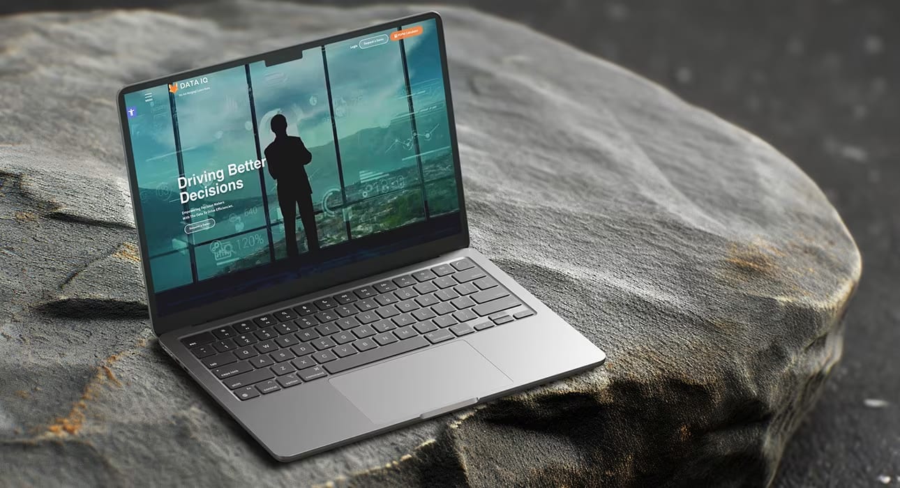 Data IQ website on macbook
