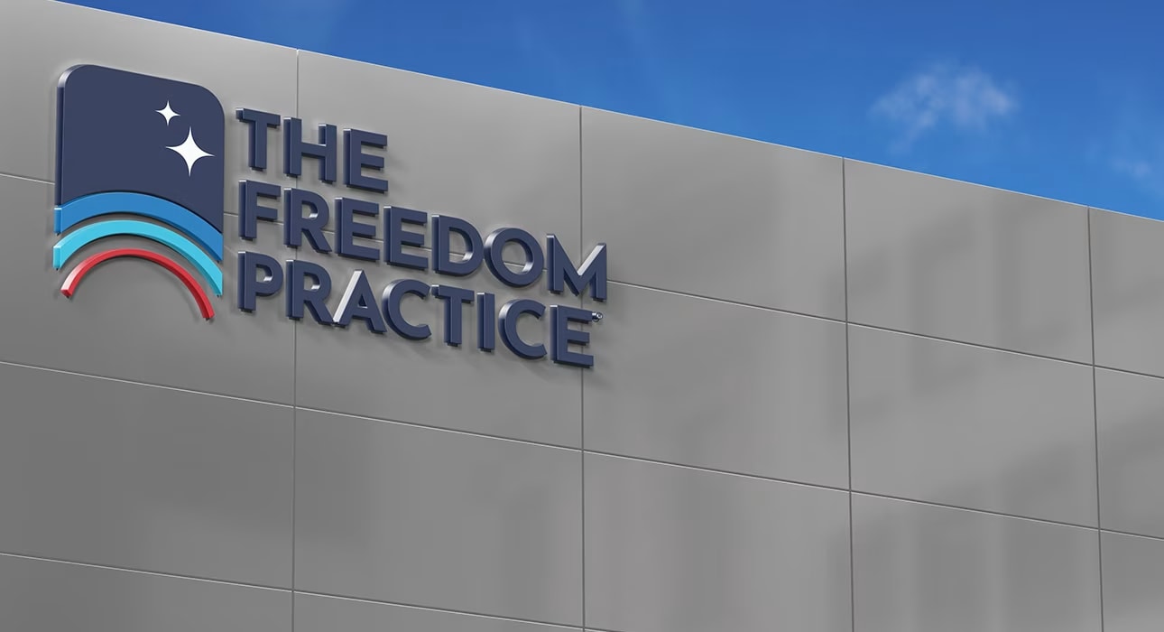Freedom Practice logo on building