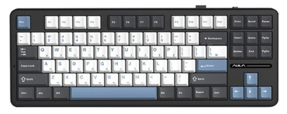 AULA F87Pro 독거미 키보드 인디고 블랙