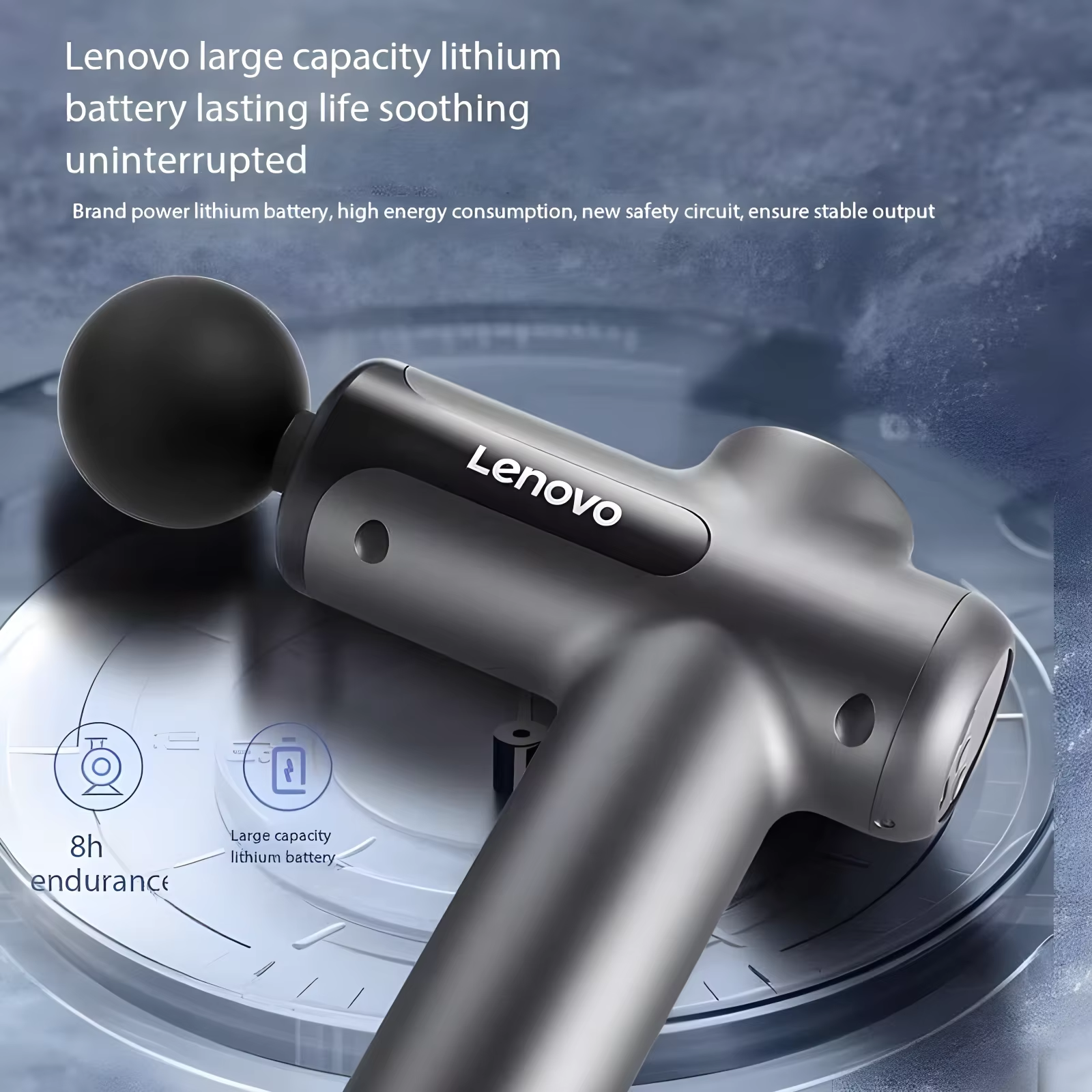 Lenovo 마사지건 사용 모습