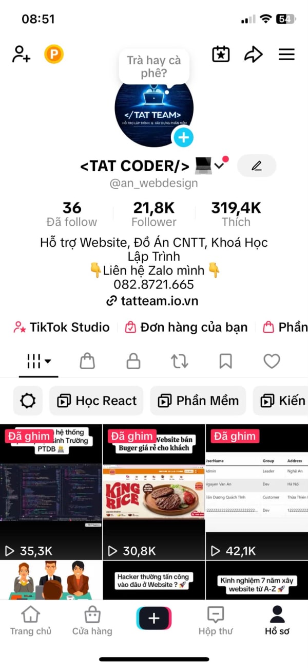 Kênh TikTok TAT TEAM