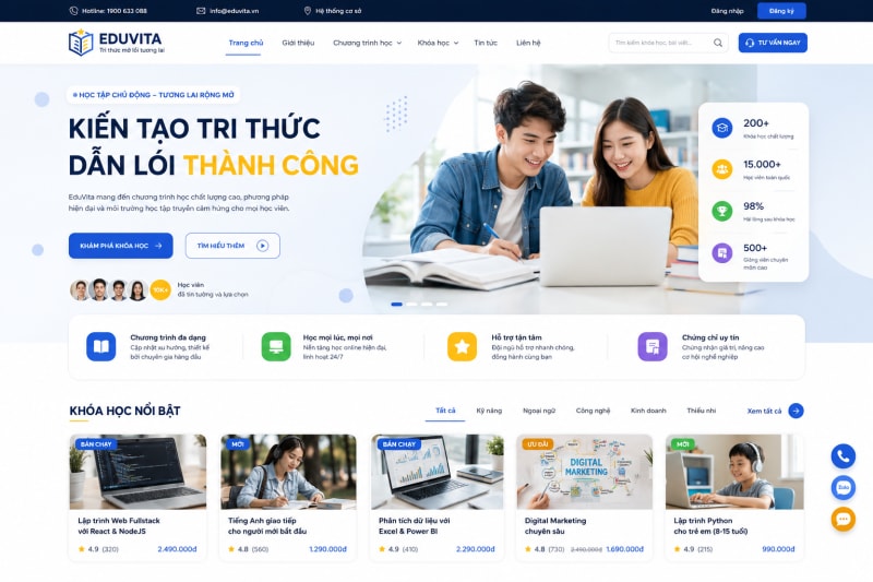 Website Trung Tâm Giáo Dục