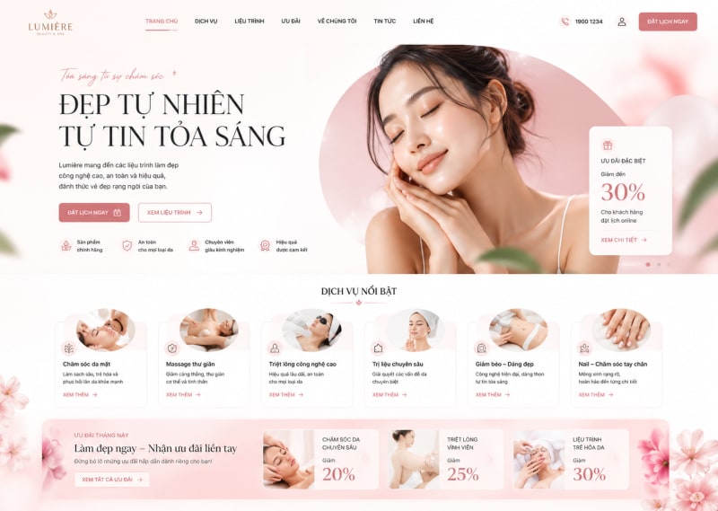 Website Spa & Làm Đẹp