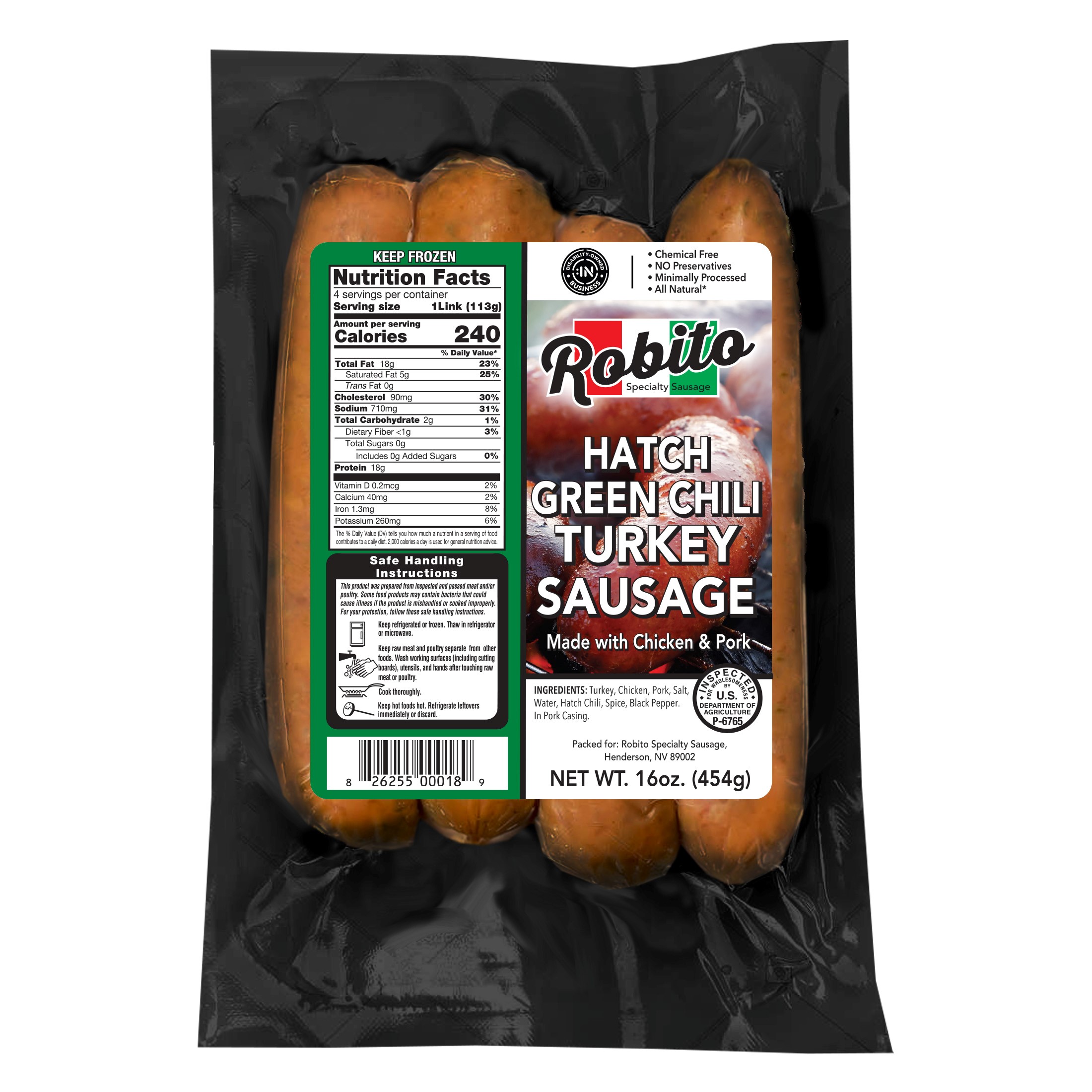 Turkey Hatch Green Chili Sausage - Walmart.com