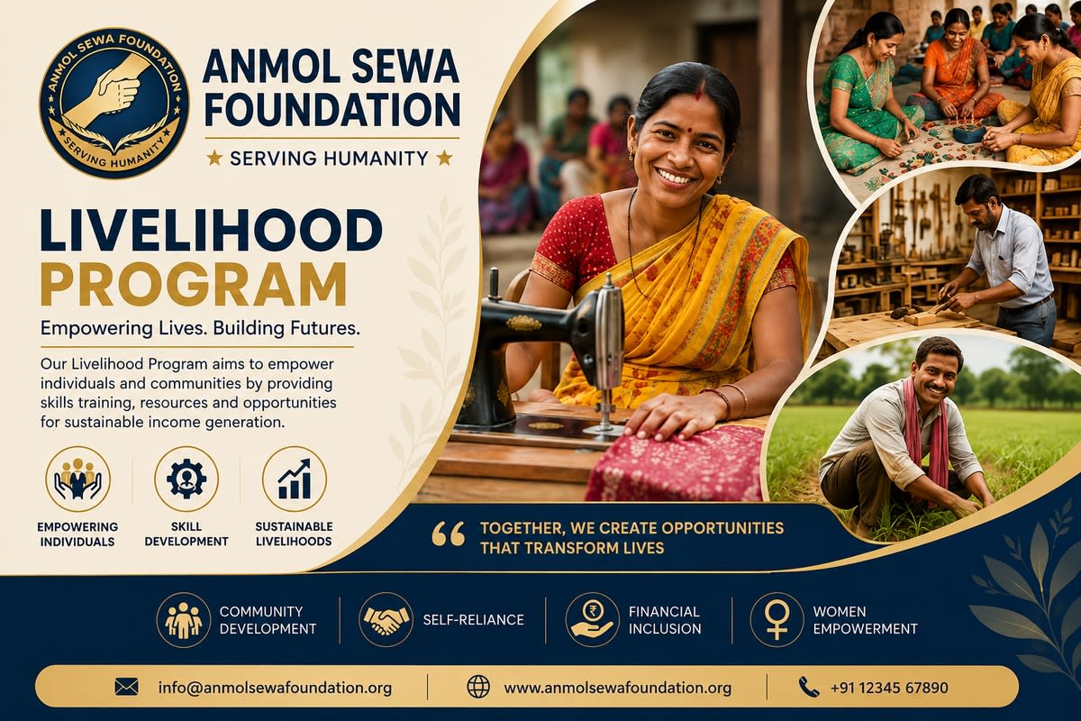 Blog image for NGO Livelihood Program in India: Empowering Communities Through Skills & Employment | Anmol Sewa Foundation