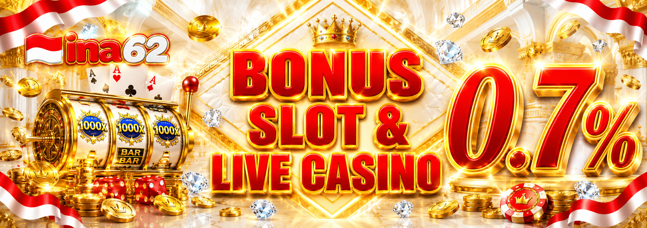 Bonus Rollingan Slot & Live Casino 0.7%