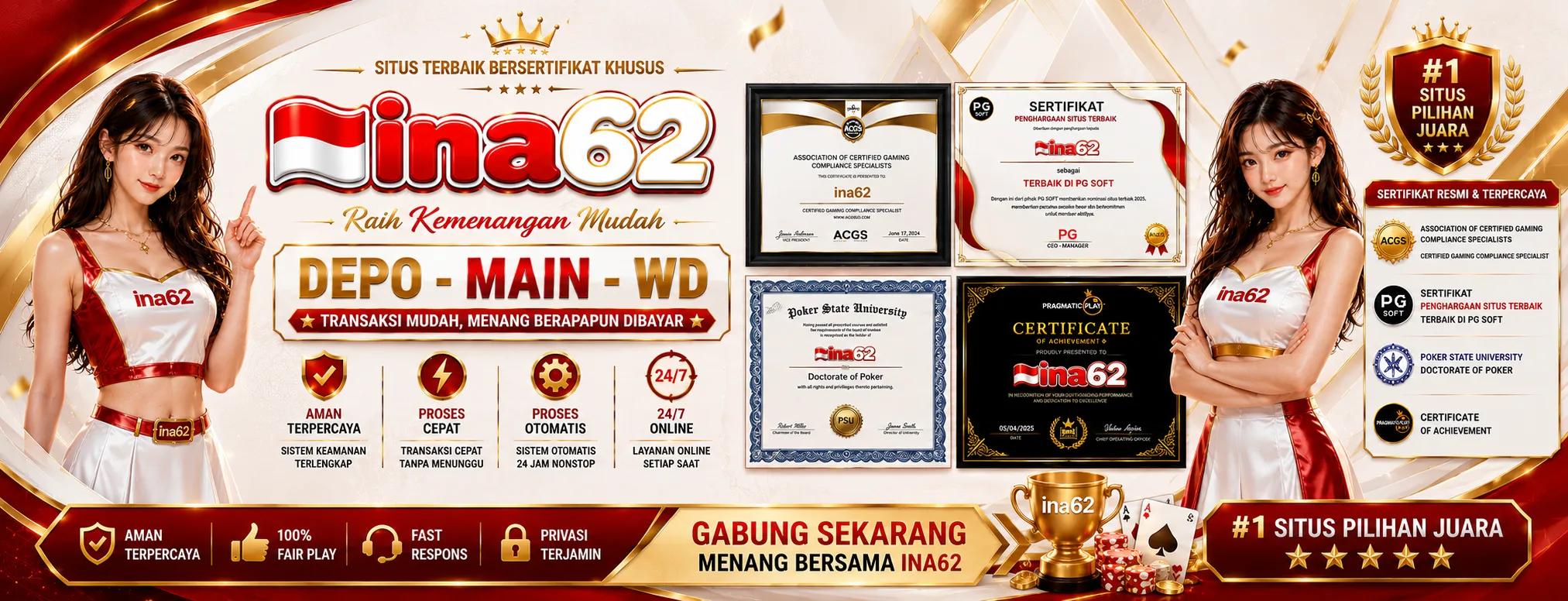 ina62 bersetifikat resmi