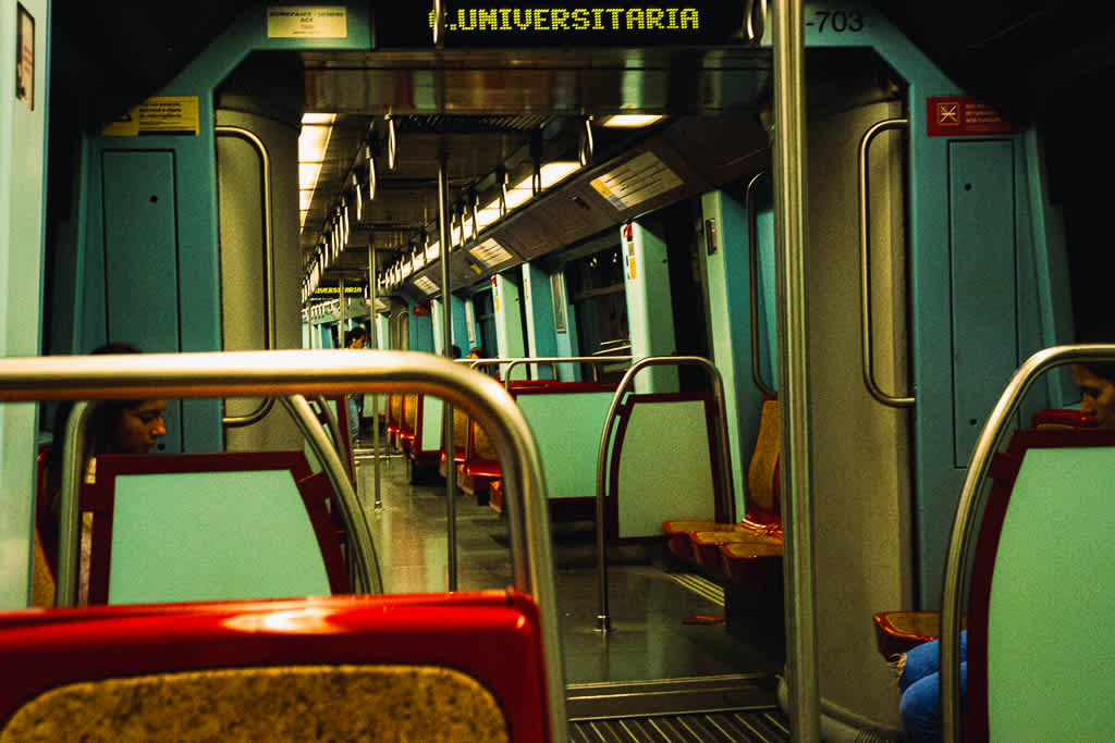 The trains of Lisbon have these beautiful pastel blues and reds that really catch the eye!