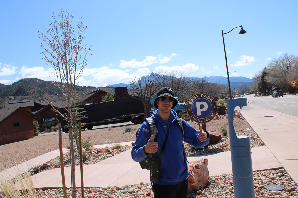 High spirits before arriving at Zion