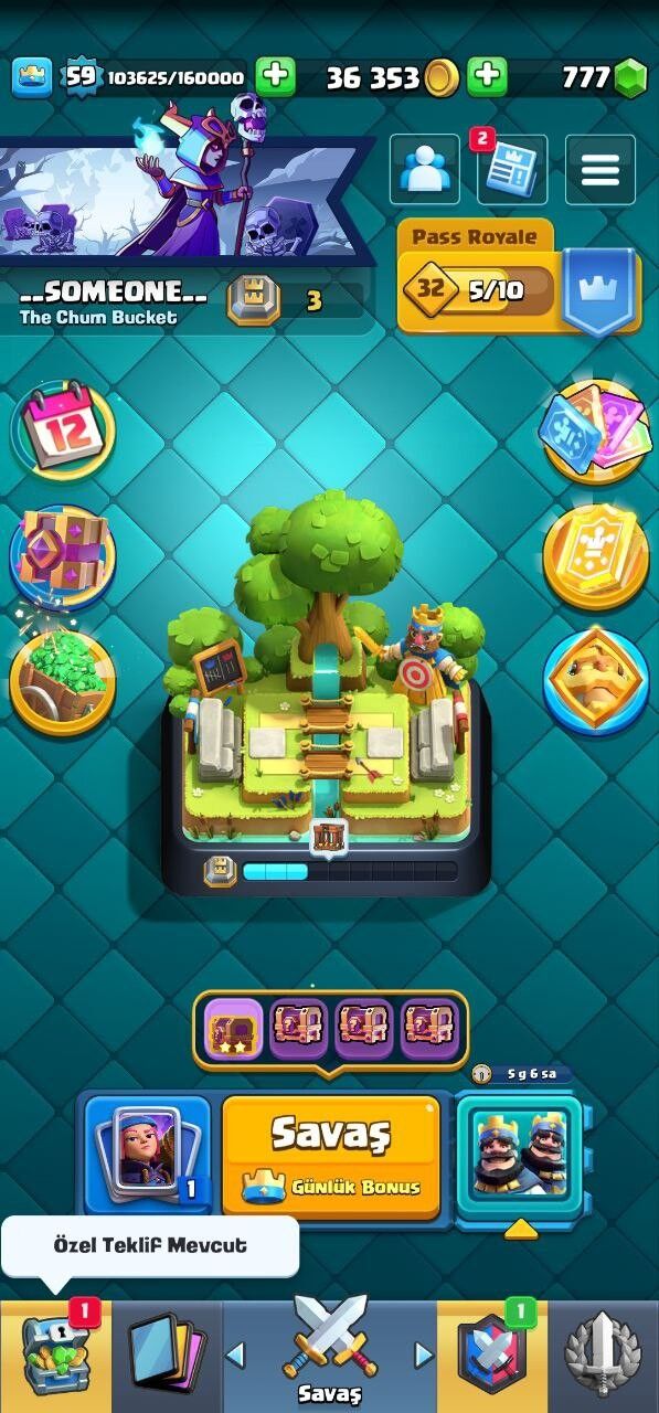 Clash Royale Account (IOS/ANDROID) – Level 15 | KT 15 | Trophy 10K+ | EVO Card 17 | Total Max Card 1 | 15 LVL Max Card 10 | 14 LVL Max 12 Card 51 | Emote 109 | Banner Collected 224 | Tower Skin 12 | Gems 775+ |