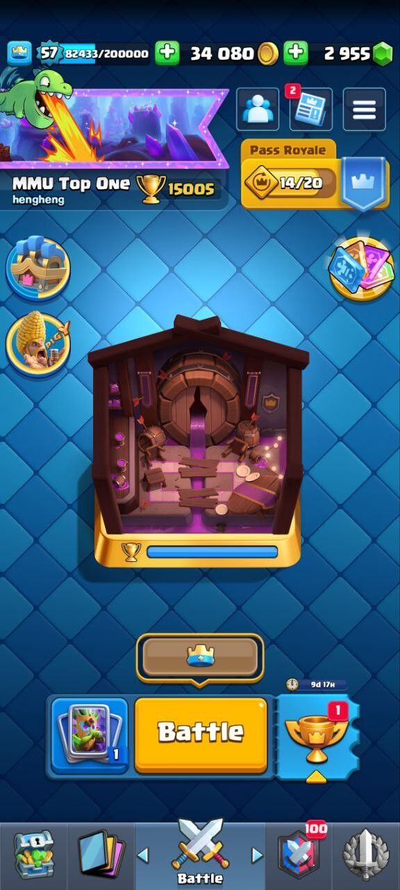 Clash Royale Account (IOS/ANDROID) – Level 57 | Kings Tower 15 | Trophy 15K+ | EVO Card 27 | Total Max Card 49 | 15 Level Max Card 13 | Emote 76 | Banner Collected 146 | Tower Skin 14 | Gems 2950+ |