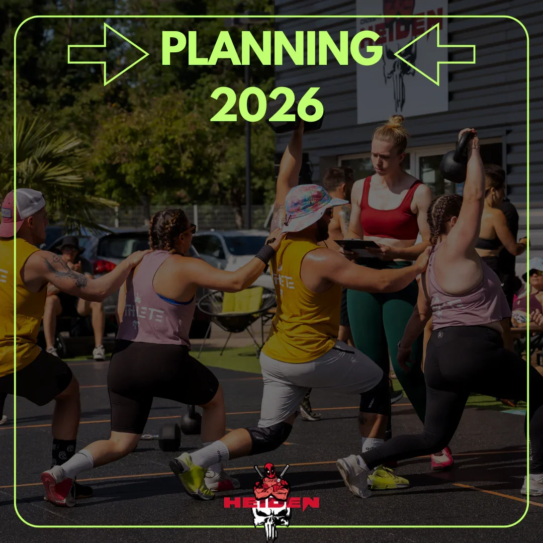 🔹 **Planning des Cours chez Heiden Fit** 🔹

🗓️Vous cherchez à améliorer votre forme physique, votre force et votre endurance ? Rejoignez-nous chez Heiden Fit ! 💪 Découvrez notre planning hebdomadaire et trouvez le cours qui vous convient.

Que vous soyez débutant ou athlète confirmé, il y a un cours pour vous ! 💥

📍 **Où nous trouver :**
Heiden Fit
9 rue du Danemark 68310 Wittelsheim

👥 **Réservez votre place :**
Contactez-nous directement pour plus d'informations et pour réserver votre séance.

Let's WOD together and achieve our fitness goals! 🚀🔥