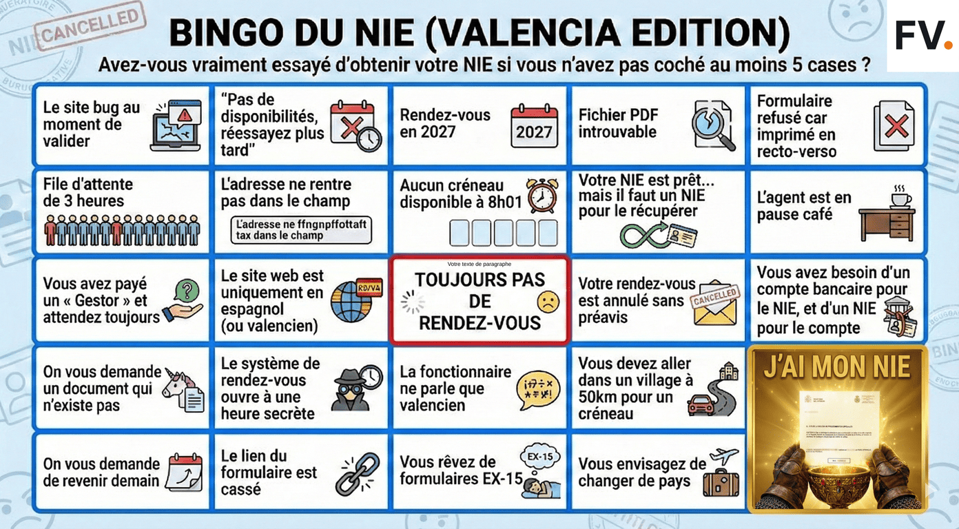 Bingo du NIE - Valencia Edition