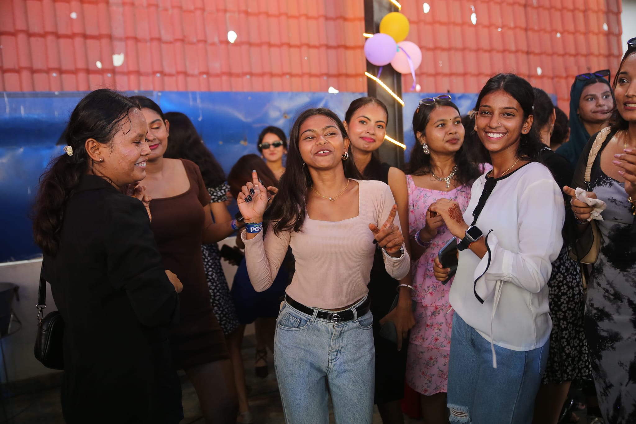 Students enjoying pool party with friends and creating unforgettable memories