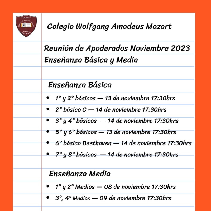Reunión De Padres y Apoderados Noviembre 2023