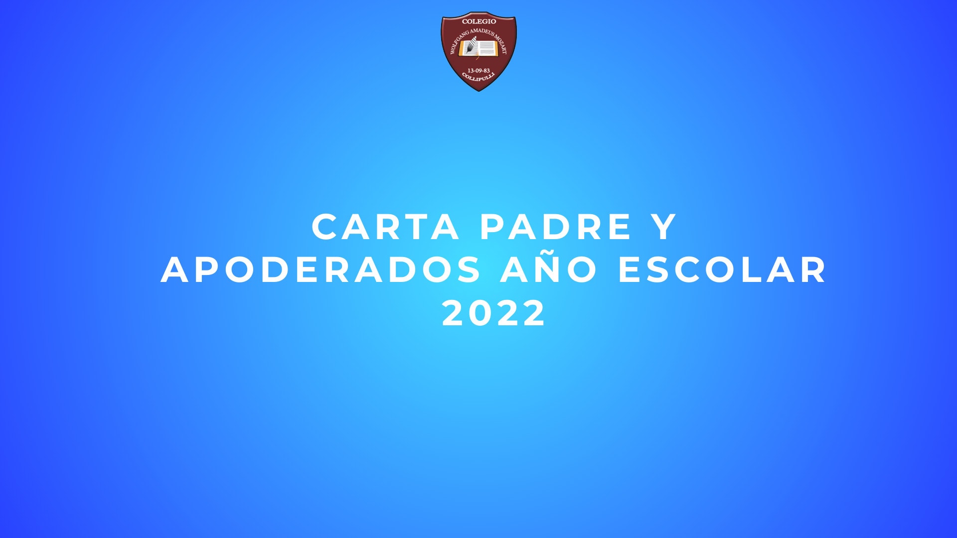 Carta Padres y Apoderados Año Escolar 2022