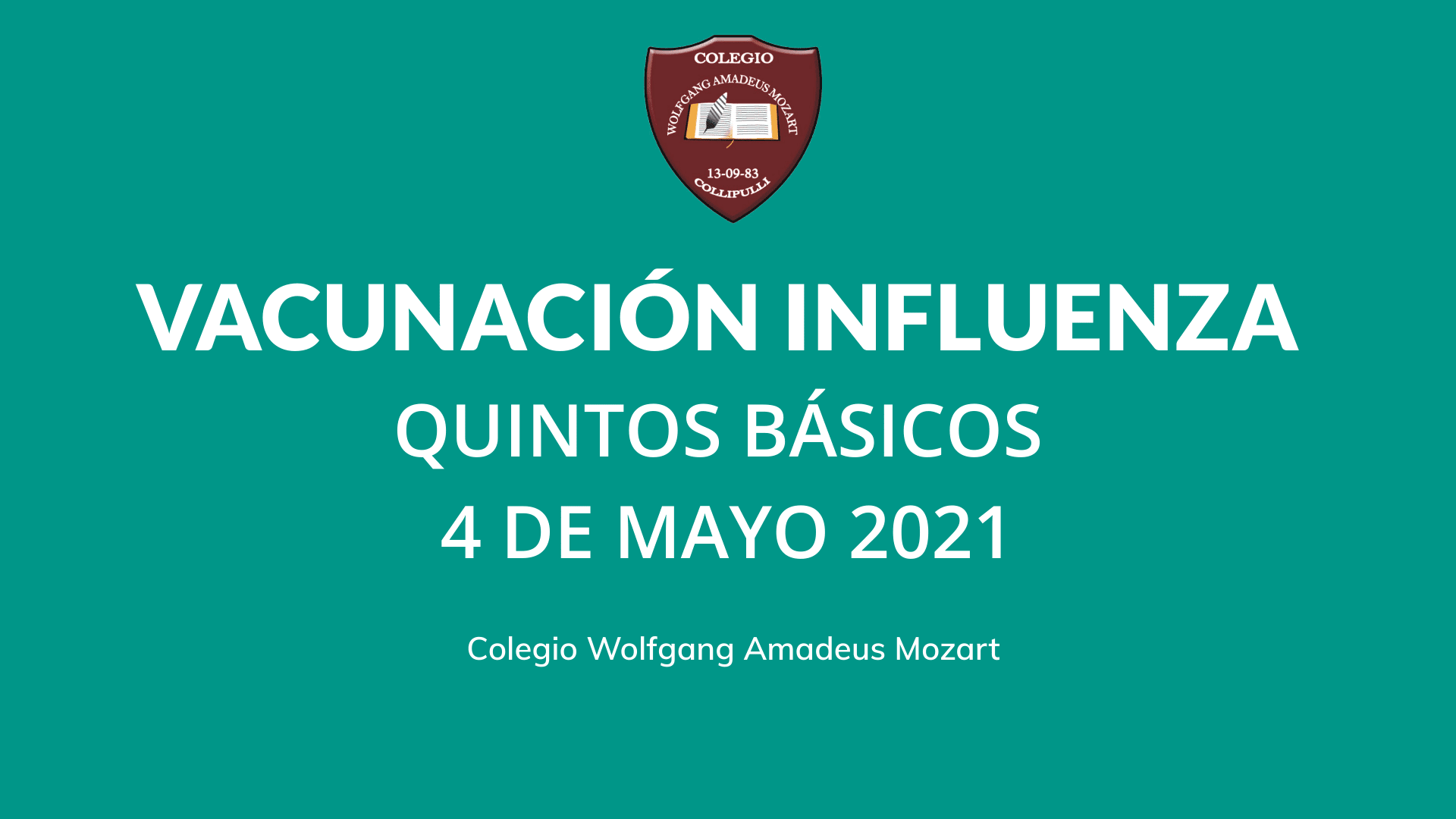 VACUNACIÓN CONTRA LA INFLUENZA QUINTOS BÁSICOS 4 DE MAYO 2021