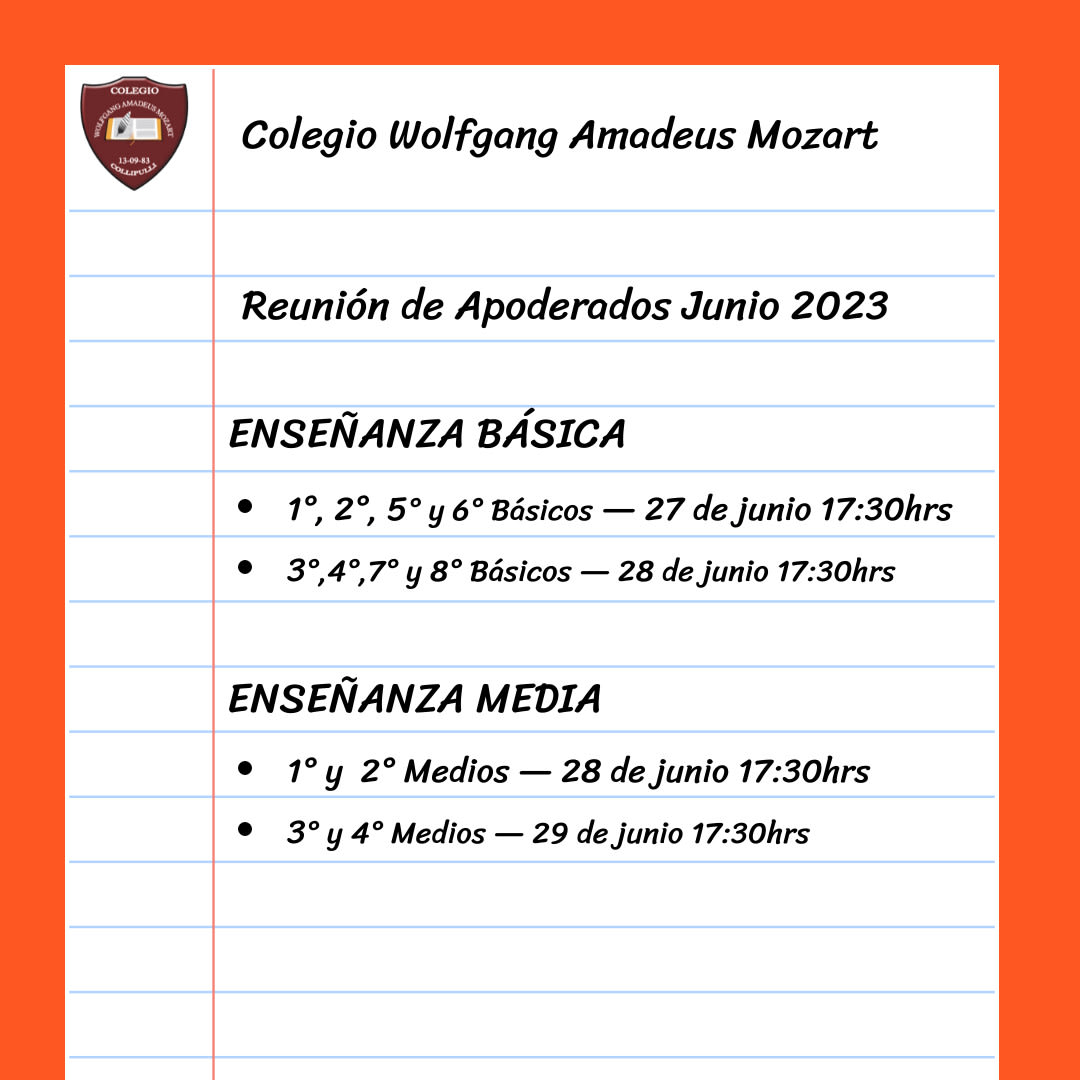 Reunión de Apoderados fin primer semestre 2023