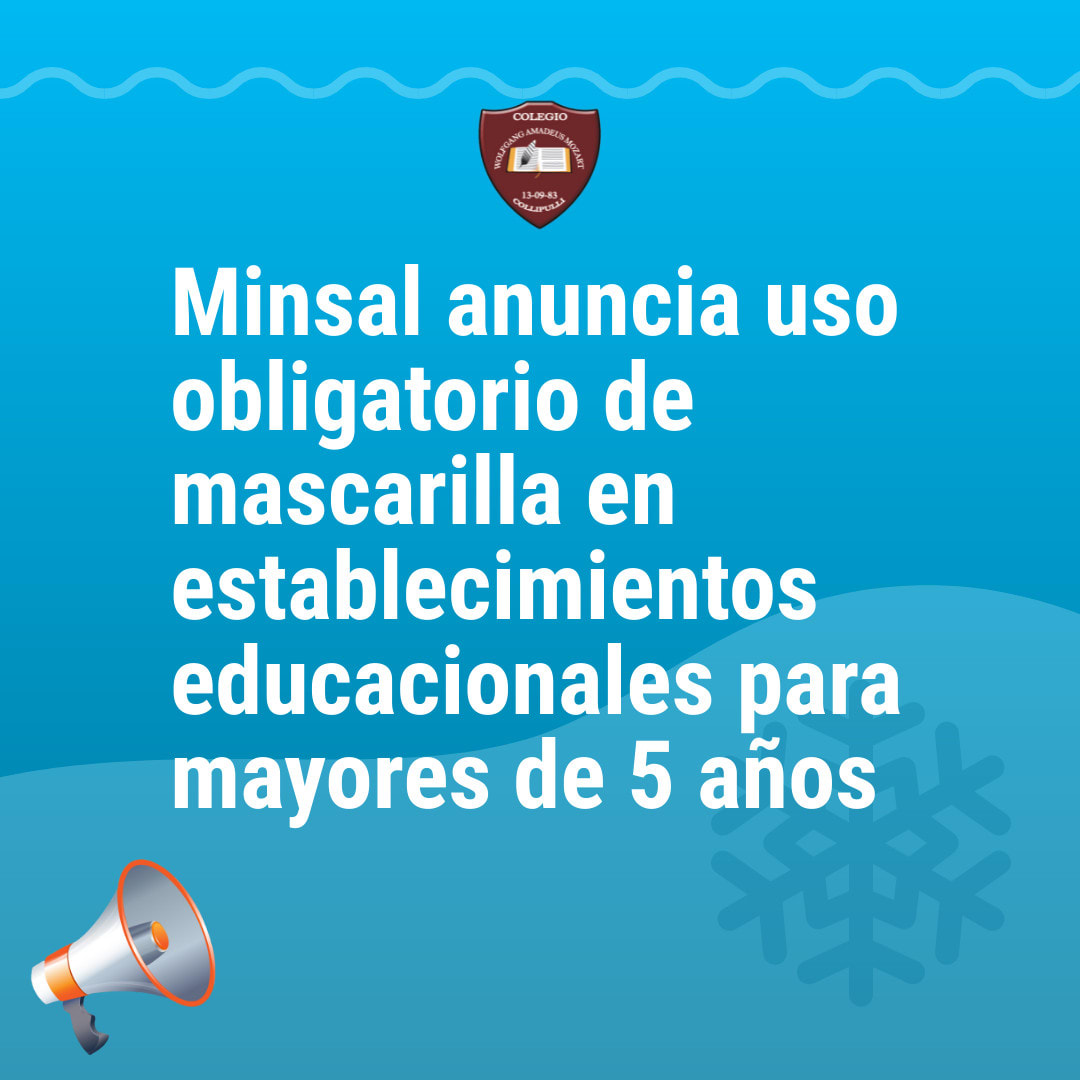 Minsal anuncia uso obligatorio de mascarilla en establecimientos escolares para mayores de 5 años