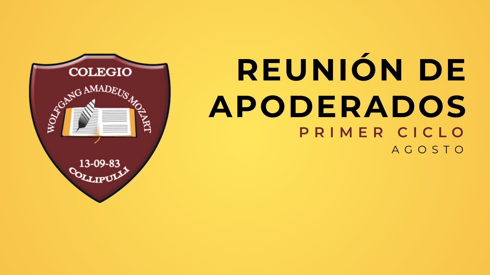 Reunión de Padres y Apoderados Online Primer Ciclo Agosto