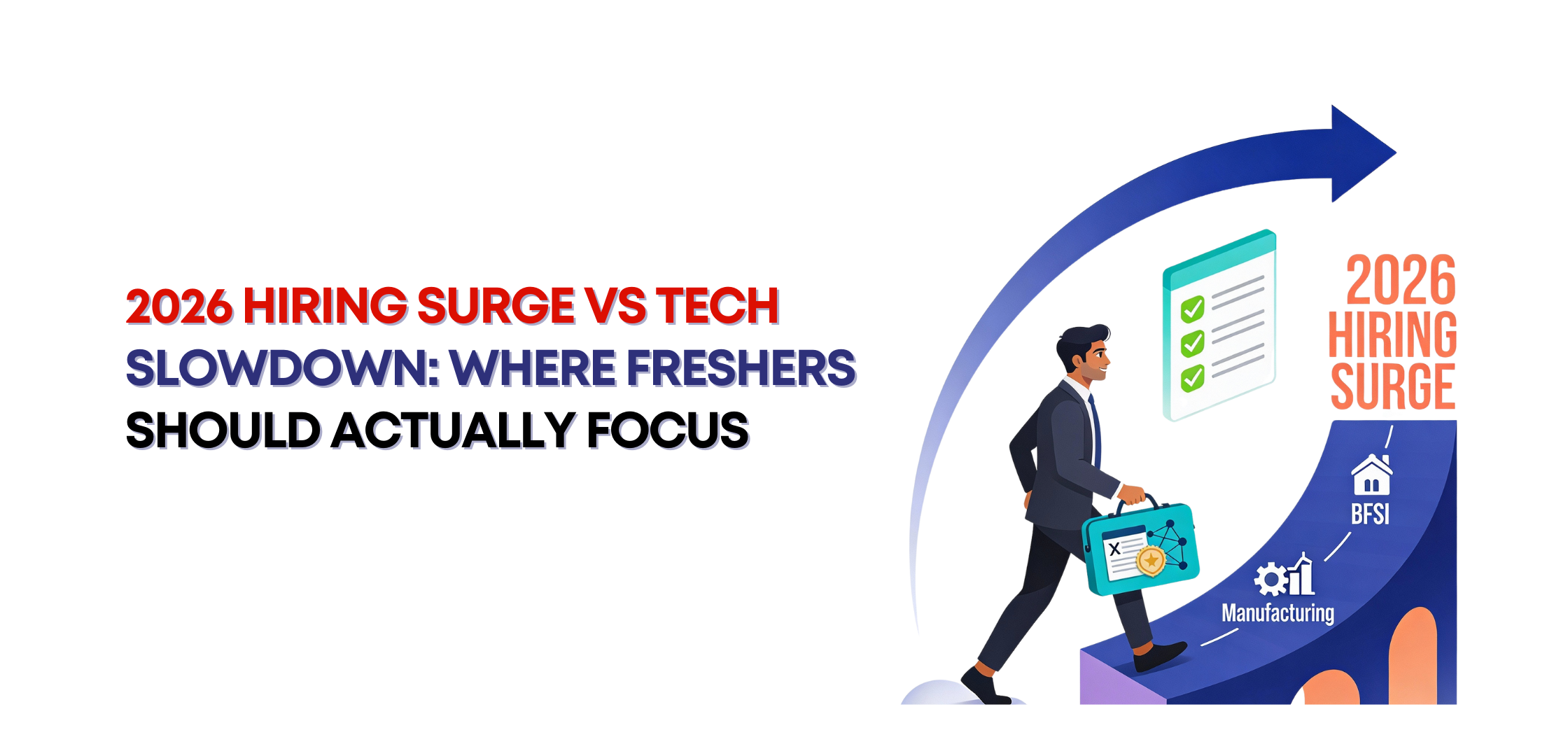 2026 Hiring Surge vs Tech Slowdown: Where Freshers Should Actually Focus