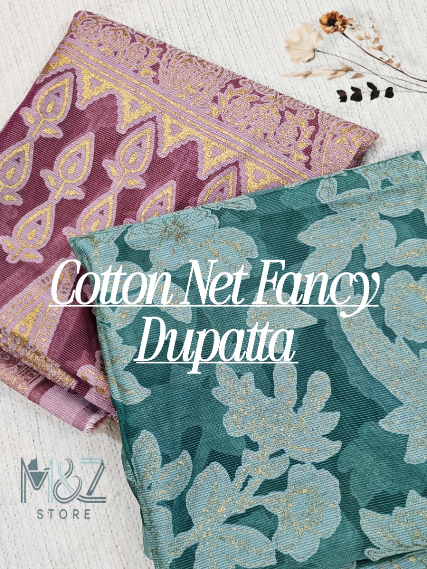 Fancy khaddi net Dupatta 1